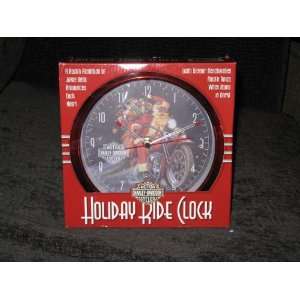  Harley Davidson Rockn Santa Holiday Ride Clock 