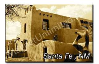 Adobe Santa Fe   New Mexico Souvenir Fridge Magnet  