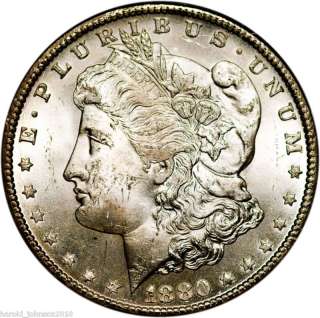 1880 CC $1 Silver Morgan Dollar MS 64 PCGS Certified  