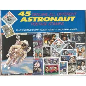    45 Genuine Postage Stamps Assortment   Astronaut Toys & Games