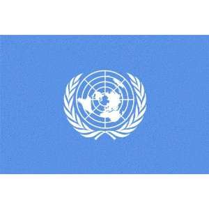 United Nations Flag Clear Acrylic Fridge Magnet 2.75 inches x 2 inches