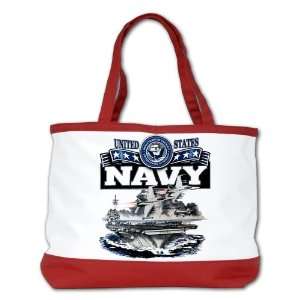 Shoulder Bag Purse (2 Sided) Red United States Navy Aircraft Carrier 
