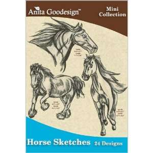  Anita Goodesign Horse Sketches Arts, Crafts & Sewing