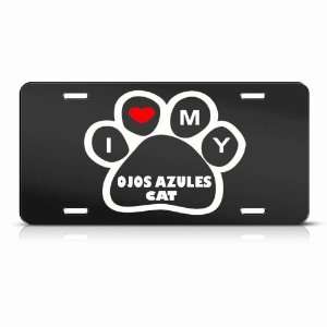  Ojos Azules Cats Black Novelty Animal Metal License Plate 