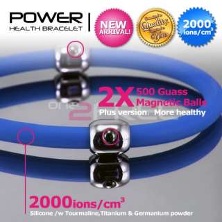 Newest Power Titanium Ionic Bracelet Balance Band Plus Magnetic 6 