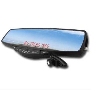 Wireless Bluetooth RearView Mirror Handsfree Car Kit w/ FM Tranmitter 