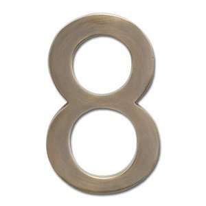  Architectural House Numbers with Antique Brass Finish   8 