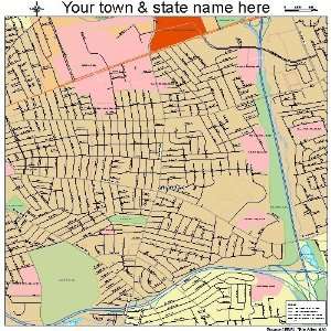  Street & Road Map of Uniondale, New York NY   Printed 