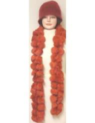 Two Strand Luxurious Light Orange Color Rabbit Fur Scarf for Women and 
