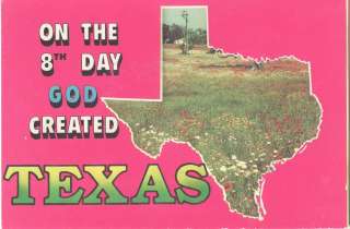 On The 8th Day God Created Texas Postcard  