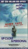 Up Close & Personal Demo Tape Redford New Sealed VHS  