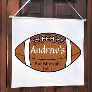 Bar Mitzvah Football Themed Custom Banner