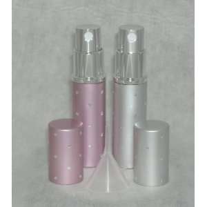 Set of 2   Purse or Travel 5 Ml or 1/6 Oz. Perfume Atomizers   Glass 