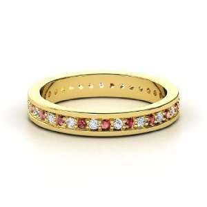 Brianna Eternity Band, 14K Yellow Gold Ring with Diamond 