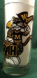 University of Missouri Tigers Football Glass RARE 1982 Schedule MU 