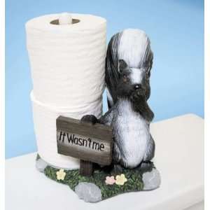  Skunk Toilet Paper Roll Holder Holds Two Rolls
