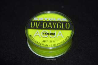 Kryolan UV Dayglow AquaColor Eyeshadow Make Up  Yellow  738435651893 