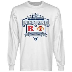   New Era Pinstripe Bowl Long Sleeve T Shirt   White