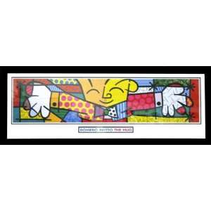   HUG Abstract art FRAMED/MATTED PRINT   Romero Britto