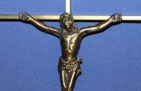 Vintage Wall Hanging Brass Cross Crucifix  