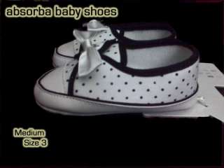 Absorba Baby Shoes Unisex Size 3 Medium NWT FS LITTLE GIRL CUTE POLKA 
