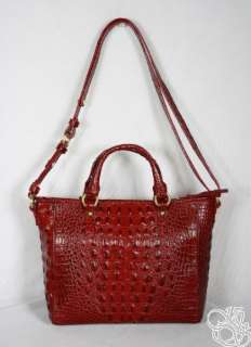   Arno Tote Melbourne Cranberry Croco Leather Tote Bag Purse H15151ER