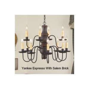 Irvins Yorktown 2 Tier Wooden Chandelier In Yankee Colors