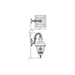 Hanover Lantern B96FRMIRN Plymouth Large 4 Light Outdoor Wall Light in 