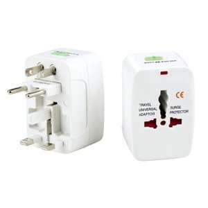  One Travel Power Plug Adapter for US, UK, EU, AU (White) Electronics