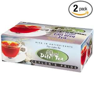 Dils Royal Tea, Earl Grey Tea, 100 Count Foil Envelopes (Pack of 2 