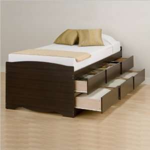   Tall Twin / Mates Platform Storage Bed (6 Drawers)