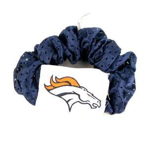  Denver Broncos Blue Hair Scrunchie   Hair Twist   Ponytail 