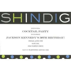  Shindig, Custom Personalized Adult Parties Invitation, by 