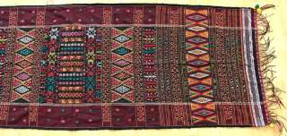 Old INDONESIA North Sumatra Batak ulos beaded textile  