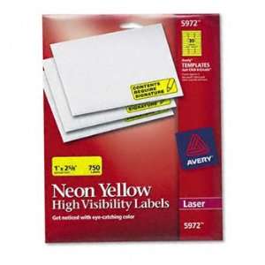  Avery® High Visibility Labels LABEL,LASR,1X2 5/8,FLYL ZA 