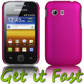 PINK HARD BACK COVER CASE SHELL SKIN FOR SAMSUNG S5360 GALAXY Y MOBILE 