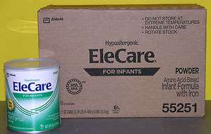   14.1oz cans EleCare Unflavored with DHA/ARA   NEW 070074535111  