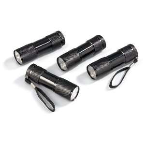  4   Pk. of 9   LED Tactical Flashlights Black
