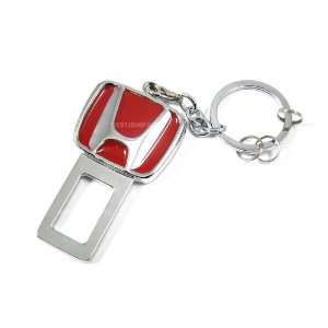  Rare JDM Honda Red H Key Chain + Seat Belt Ornament