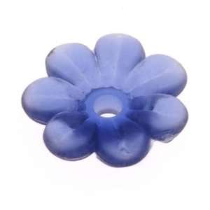  Lucite Marigold Flowers Matte Sapphire Blue Light Weight 