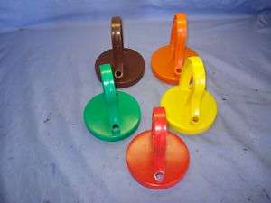 Lot/5 Color Code Dispenser Lids w/ Handles  