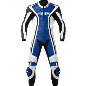 AXO Talon Mens Leather Sports Bike Motorcycle Race Suit   Blue / 58EU 