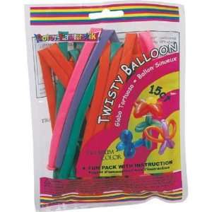  TWISTY BALLOONS ASSORTED COLOR15COUNT (Sold 3 Units per 