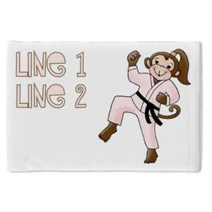 Monkey Girl Your Text Pillow Case