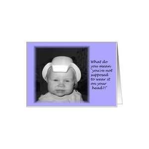  Funny Baby card   Potty Training Gone Wrong   blank card 