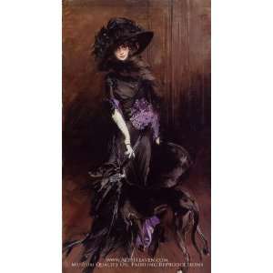  Portrait of the Marchesa Luisa Casati, with a Greyhound 