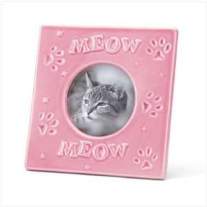  Pink Stoneware Cat Frame