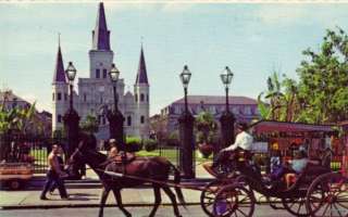   , LA ST. LOUIS CATHEDRAL JACKSON SQUARE HORSE DRAWN CARRIAGE  