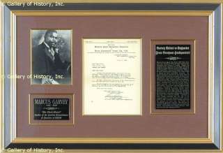 MARCUS GARVEY   TYPED LETTER SIGNED 03/03/1938  