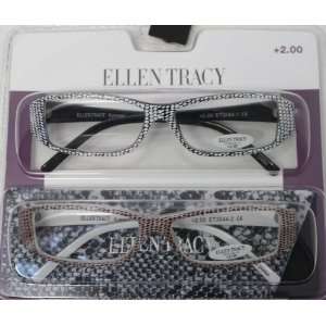 Ellen Tracy Readers Two Pack Rectangle Brown / Black Plastic Power 2.0